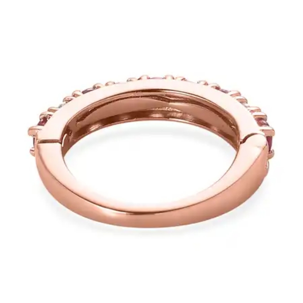 Arthritis Friendly Redondo Pink Tourmaline and Moissanite Ring Price Reduced - Picture 5 of 7